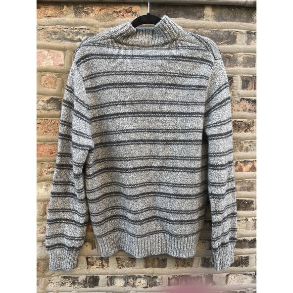 LL Bean Lambswool Sweater‎ Pullover Henley Chunky Knit, Size Medium - Picture 2 of 5